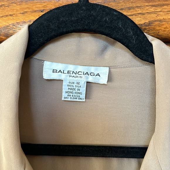 Balenciaga Silk Button Front Top - Picture 3 of 4